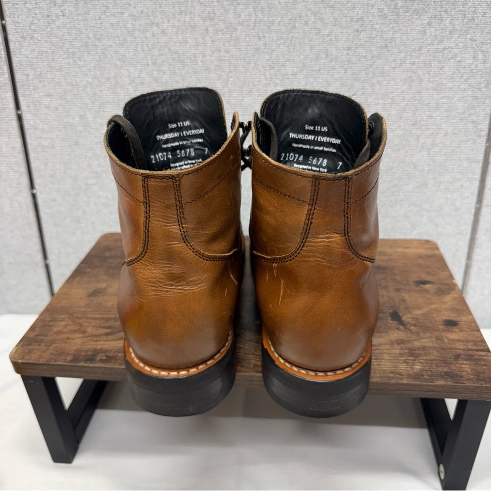 Thursday boot Company  Lace up mens boots Tan Brown - Picture 6 of 12